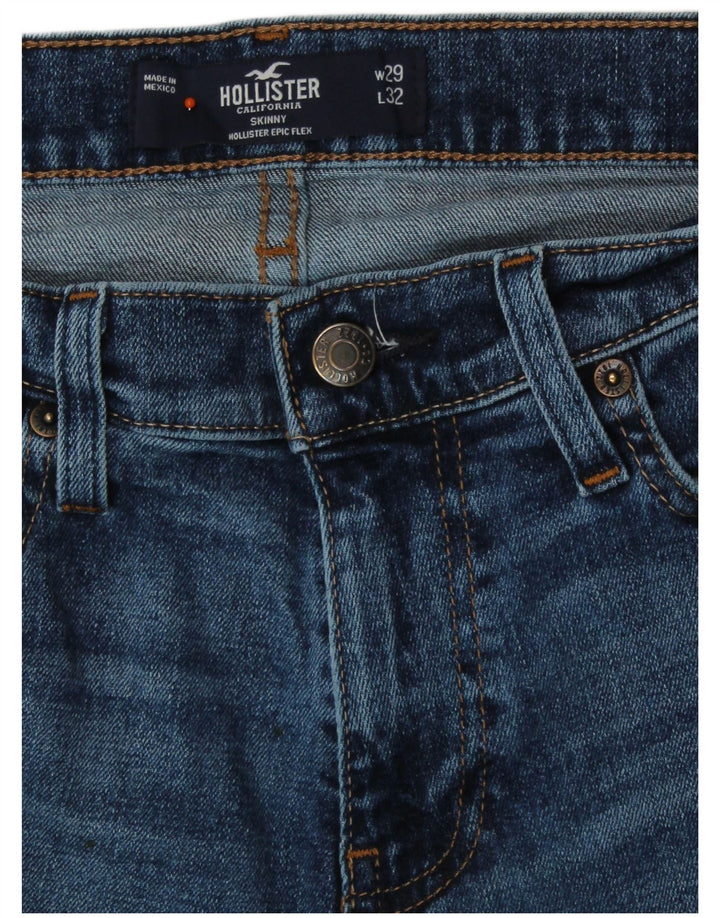 HOLLISTER Vaqueros pitillo para hombre W29 L32 Algodón azul