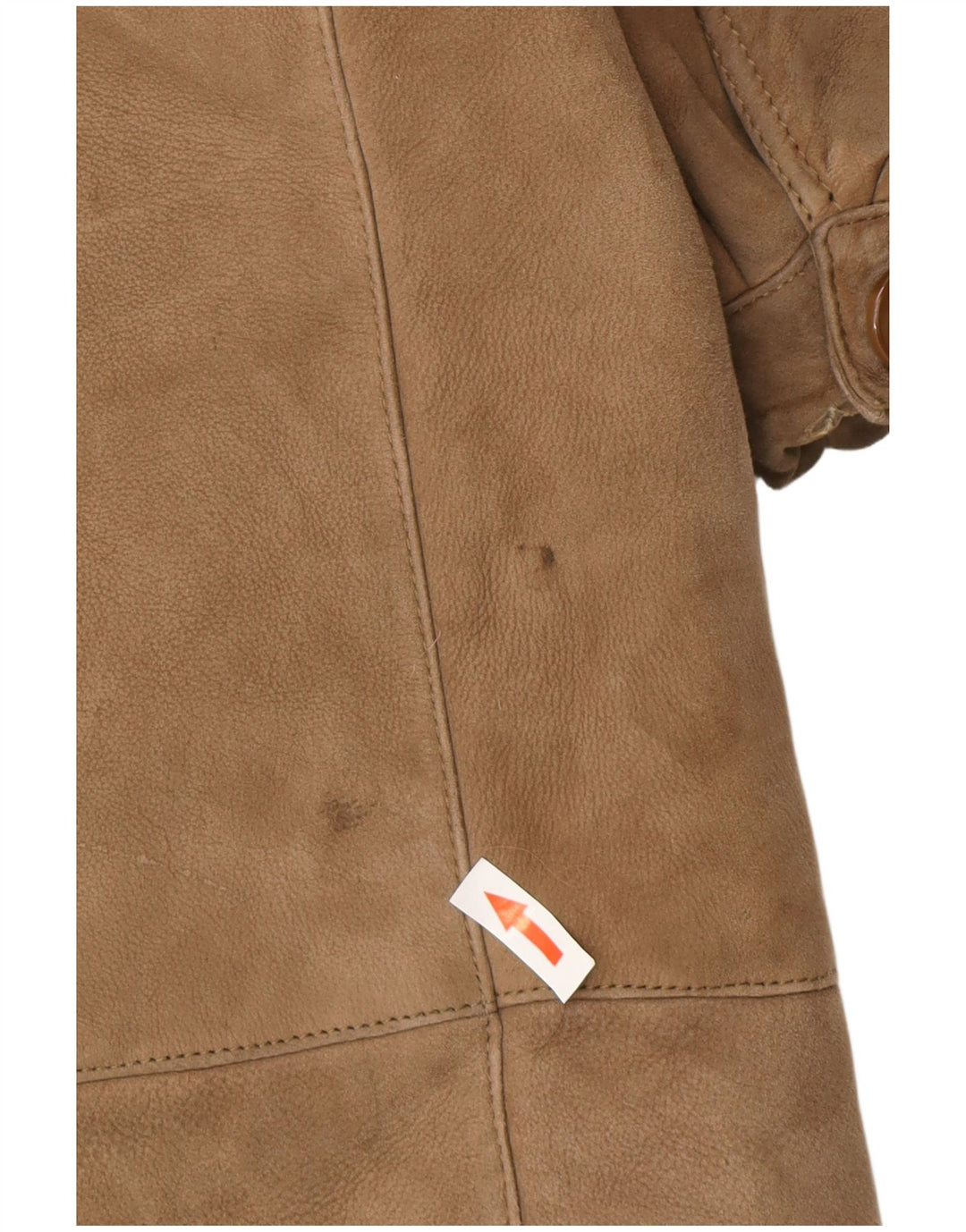 Vintage mujer oversize shearling abrigo Reino Unido 10 pequeño marrón