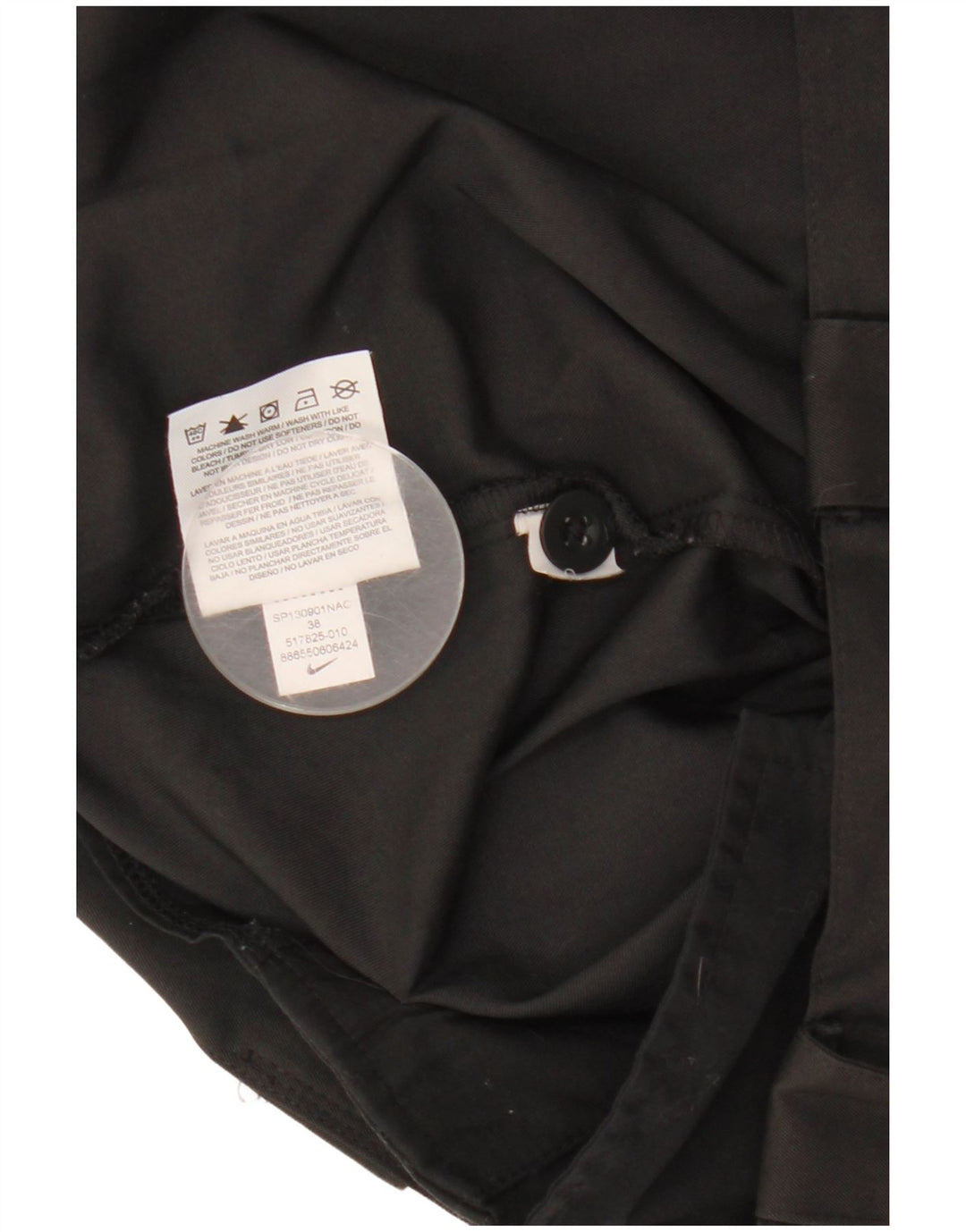 Nike Pantalones cortos chinos Dri Fit para hombre W38 XL Poliéster negro