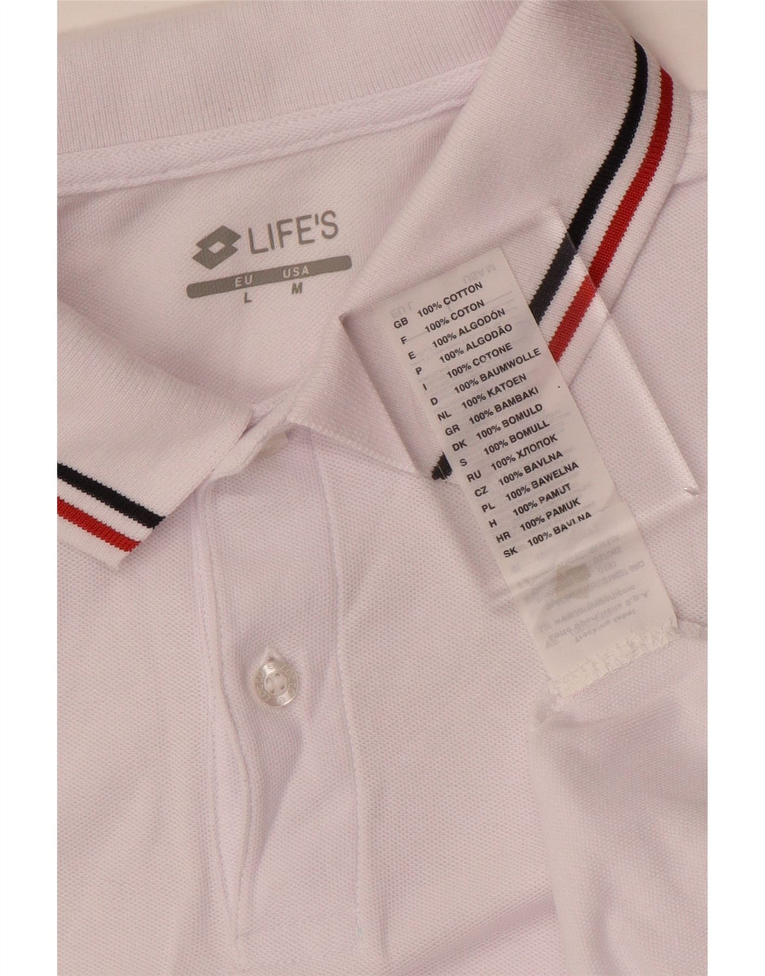 Polo Lotto Hombre Algodón Rosa Medio