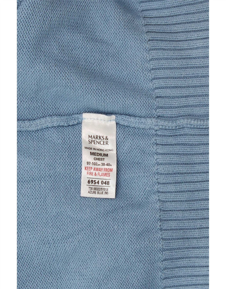 Marks & Spencer Jersey Azul Harbor con Cuello en V para Hombre Algodón Medio