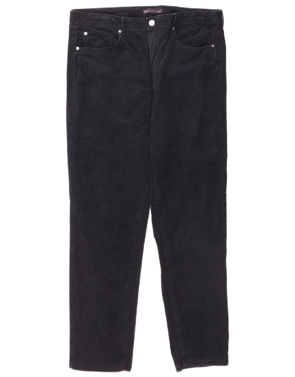 Marks & Spencer Pantalones de pana cónicos para mujer UK 18 XL W36 L29 Azul marino