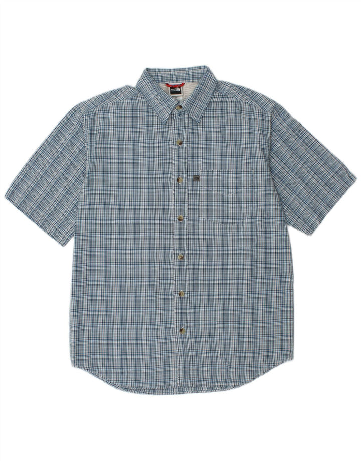 Camisa The North Face Hombre Manga Corta Small Blue Check Modal
