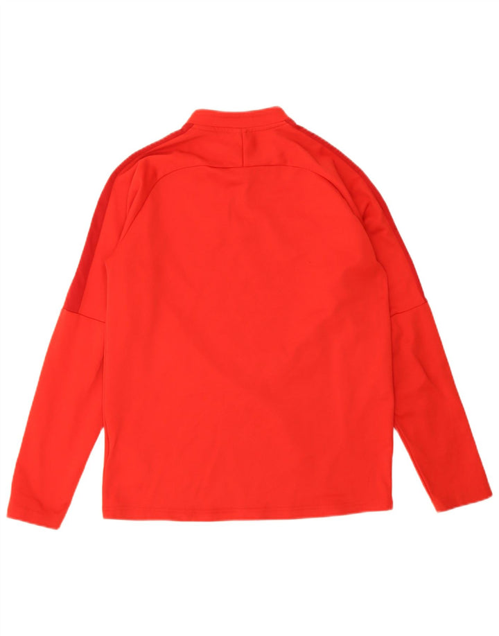 Nike Boys Dri Fit Zip Neck Top Manga Larga 13-14 Años XL Rojo Poliéster