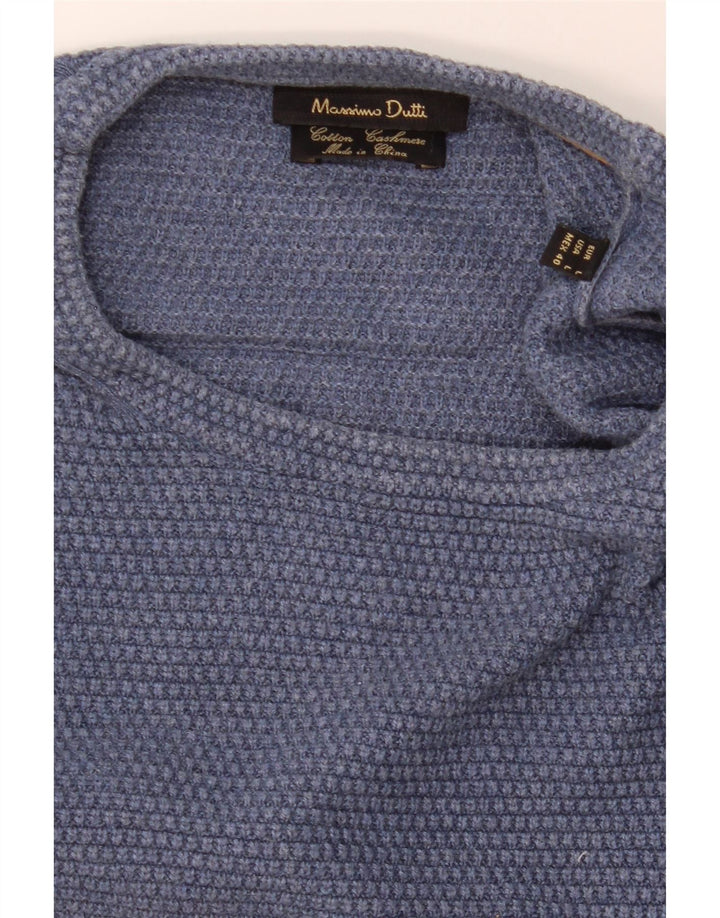 Massimo Dutti Jersey Cuello Redondo Hombre Large Azul Algodón