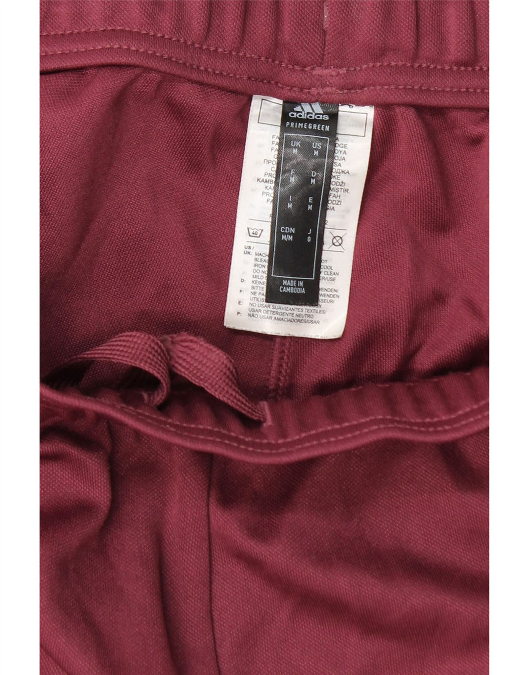Pantalón De Chándal Adidas Hombre Burdeos Medio Poliéster
