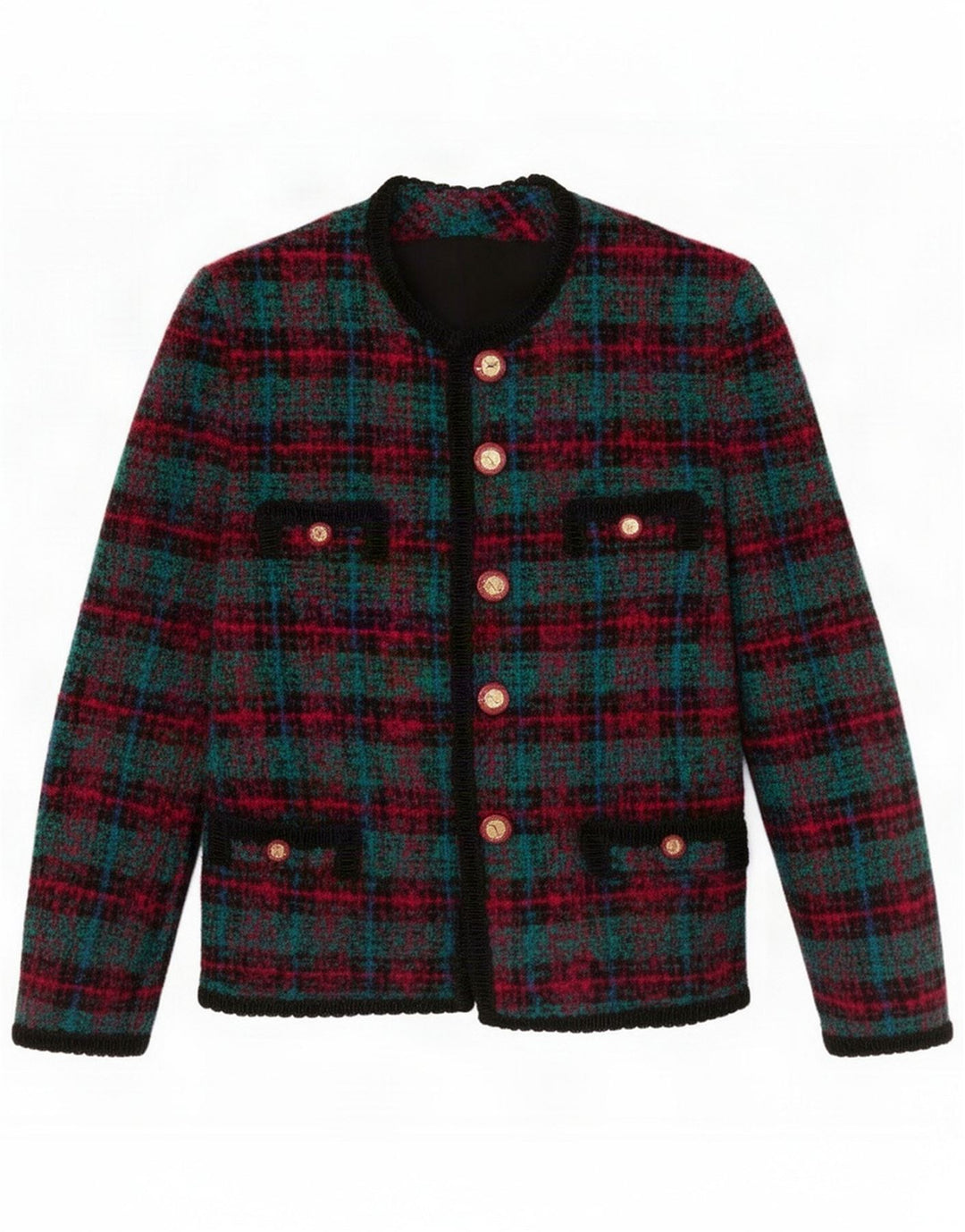 Vintage Womens Blazer Jacket UK 16 Large Multicoloured Check