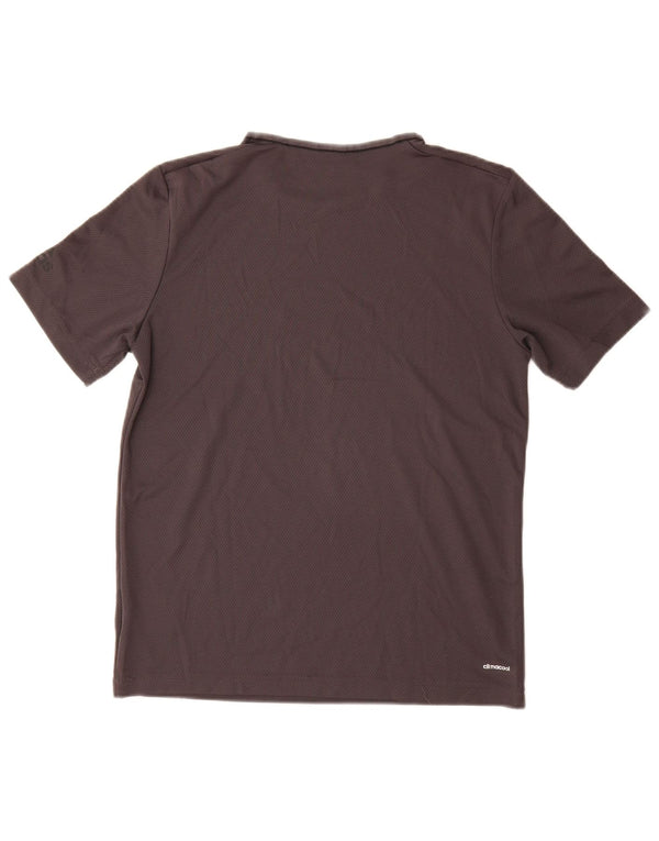 Adidas Mujer Climacool Camiseta Top UK 12 Medio Gris Poliéster
