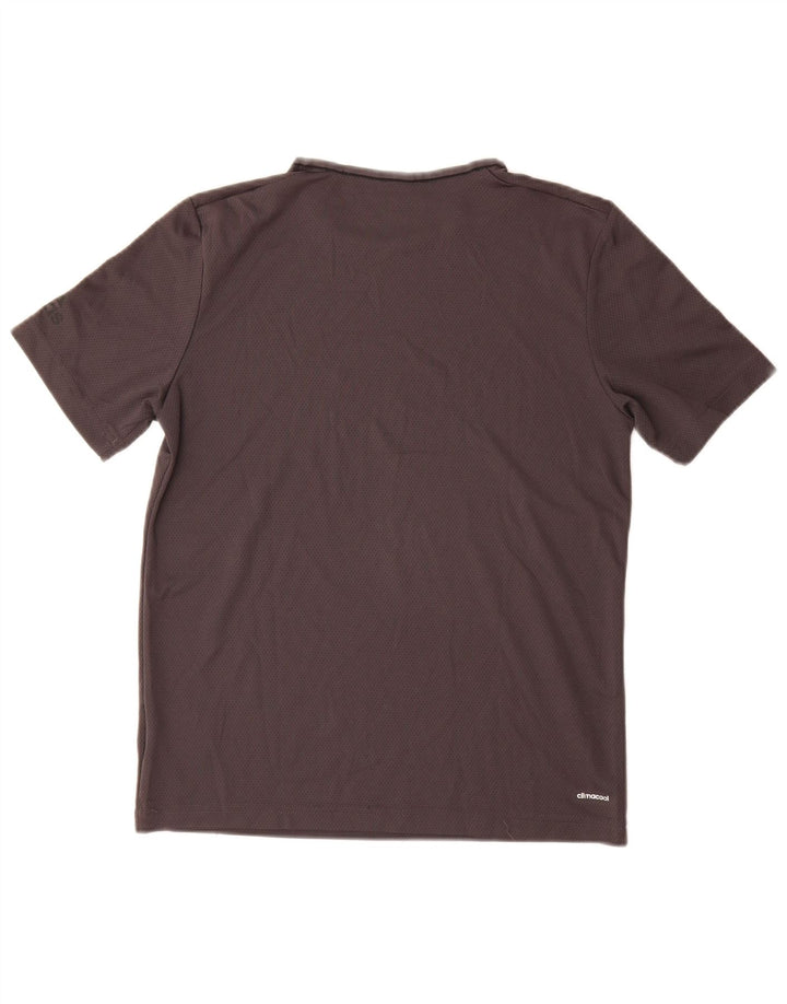 Adidas Mujer Climacool Camiseta Top UK 12 Medio Gris Poliéster