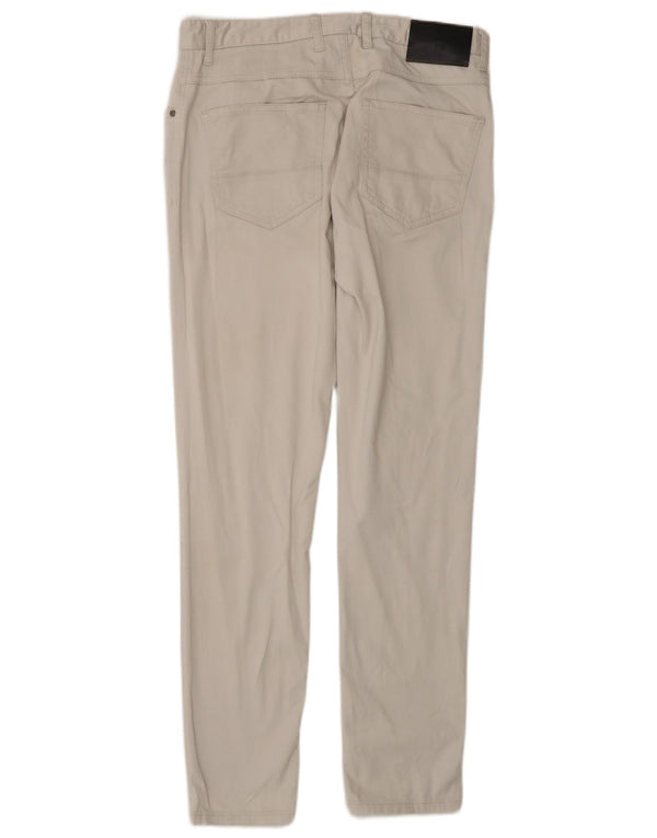 Zara Mens Skinny Casual Pantalones EU 40 Medium W31 L30 Algodón Beige