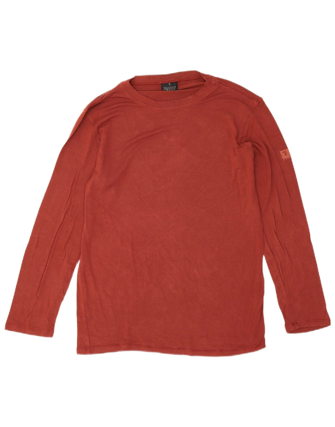 Camiseta Hombre Trussardi Jeans Manga Larga Large Viscosa Rojo