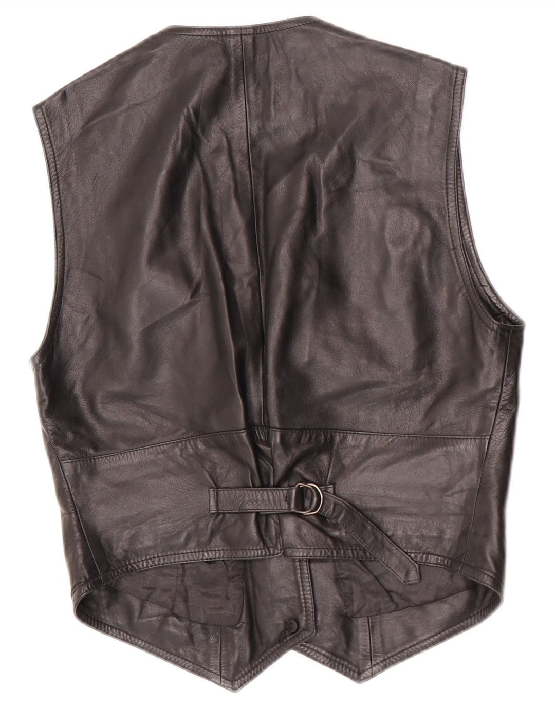 Maxime Chaleco de cuero corto para mujer IT 44 Mediano Negro
