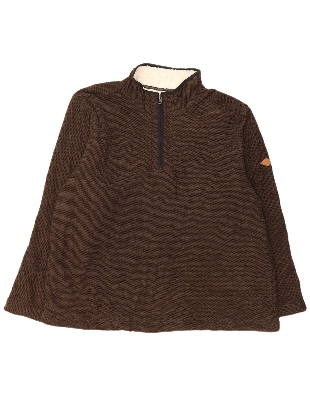 Orvis - Sudadera con cremallera de 1/4 para hombre, talla 2XL, poliéster marrón