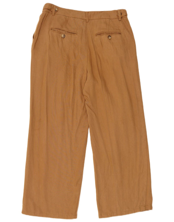 Pantalones chinos con pinzas para mujer de Fat Face UK 40 Medium W32 L27 Lyocell marrón