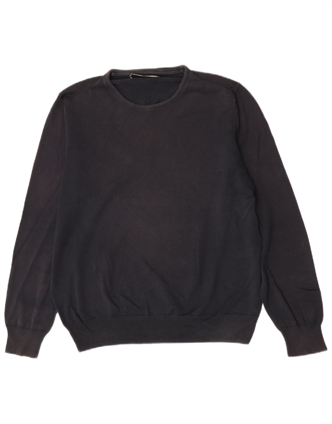 Zara Hombre Jersey De Cuello Redondo Jersey Grande Negro