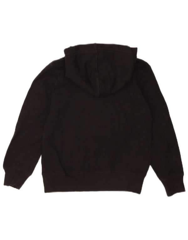 Hurley Sudadera con capucha gráfica para niños de 7 a 8 años, talla pequeña, algodón negro