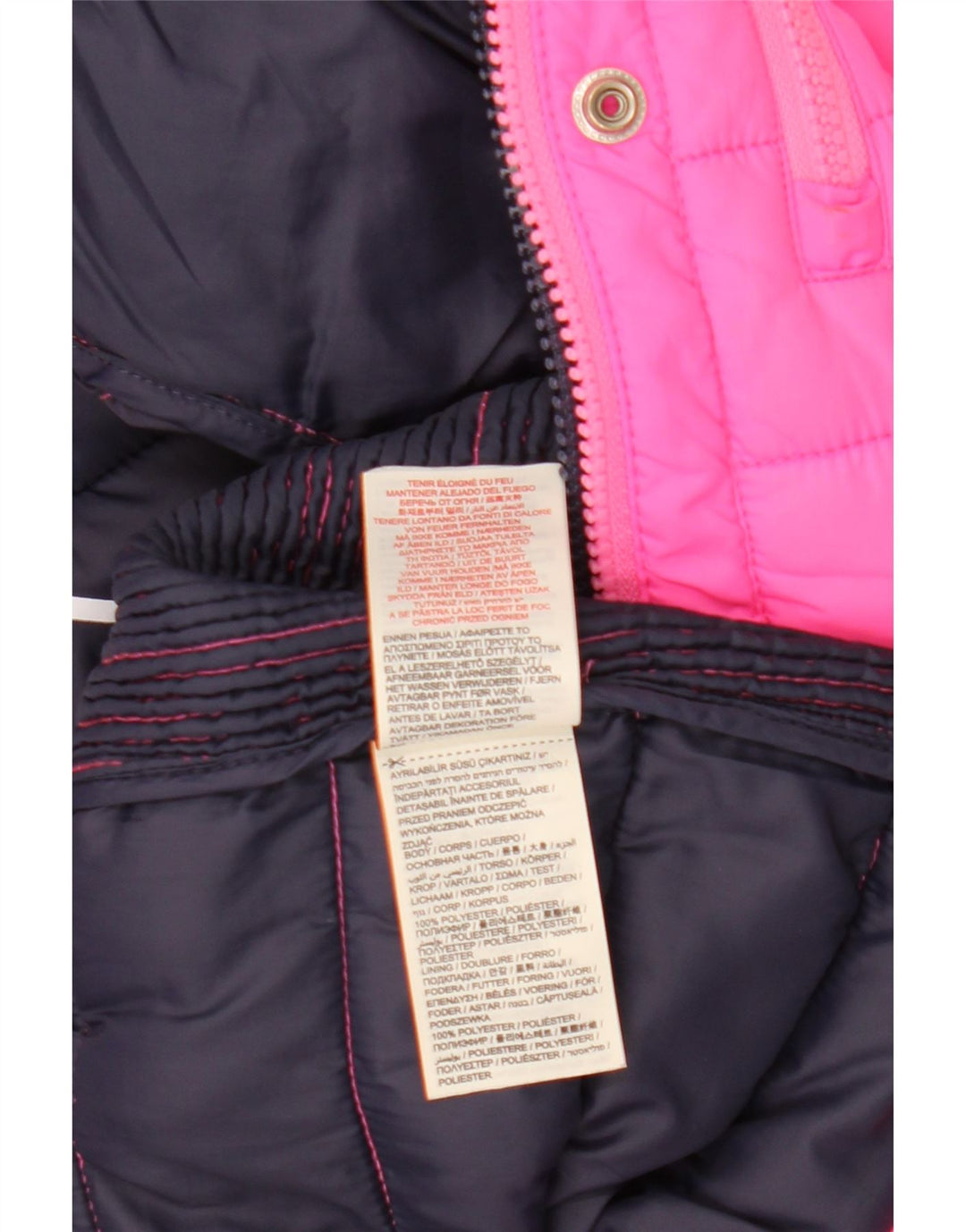 Superdry Chaqueta Acolchada Con Capucha Para Mujer UK 44 Poliéster Rosa Grande