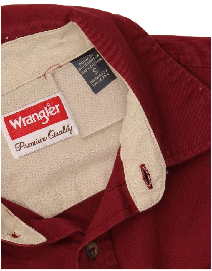 WRANGLER Camisa Hombre Small Borgoña Algodón