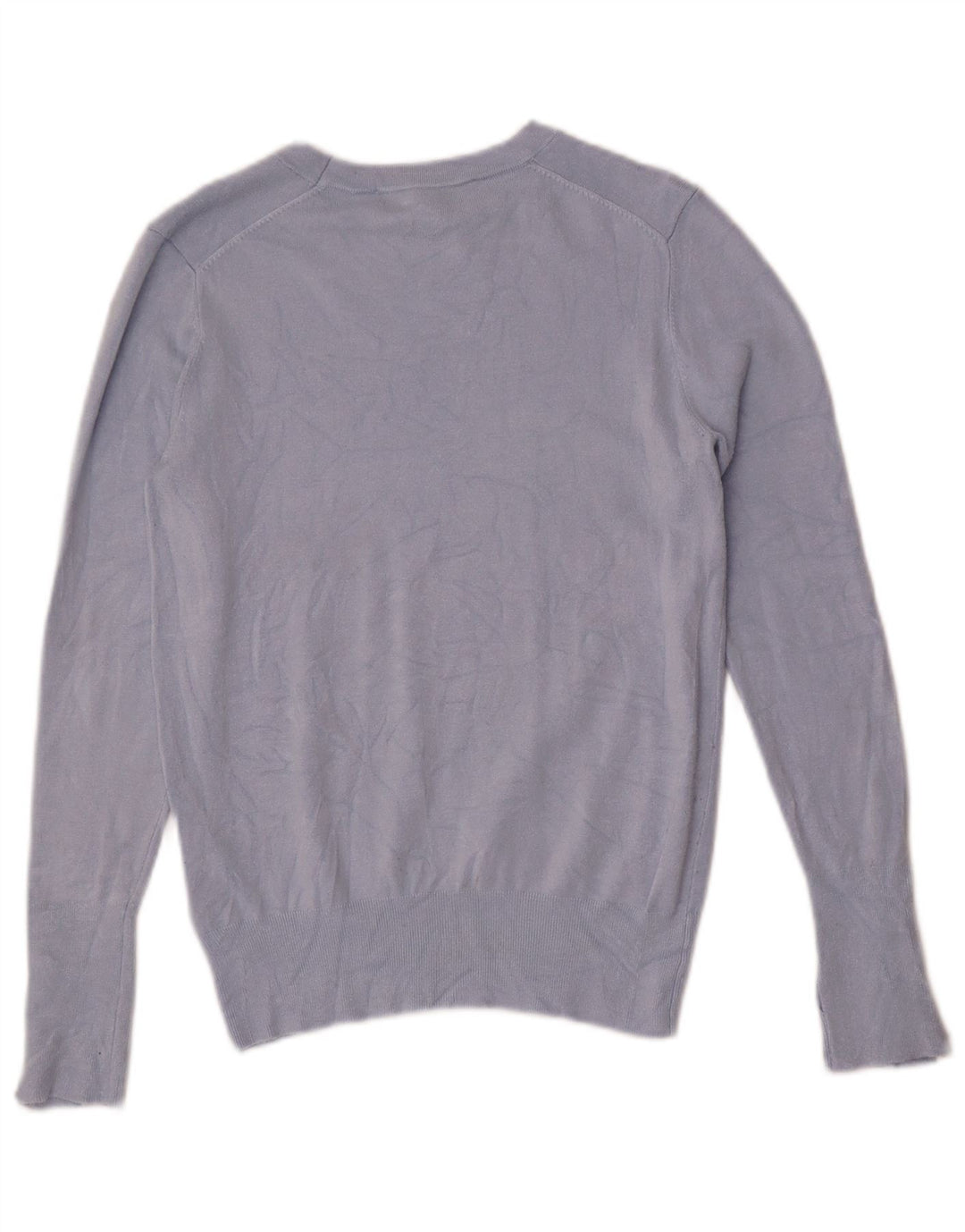 Zara - Jersey con cuello barco para mujer, talla 40, viscosa azul medio