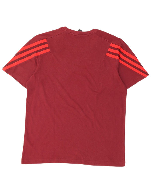 ADIDAS Hombre Primegreen Camiseta Top Algodón Granate Medio
