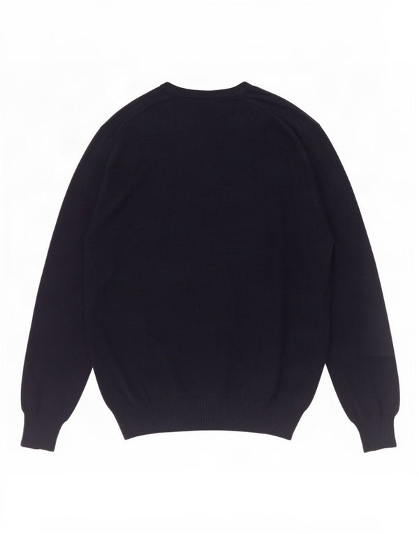 Zara Hombre Jersey Con Cuello En V Jersey Grande Azul Marino