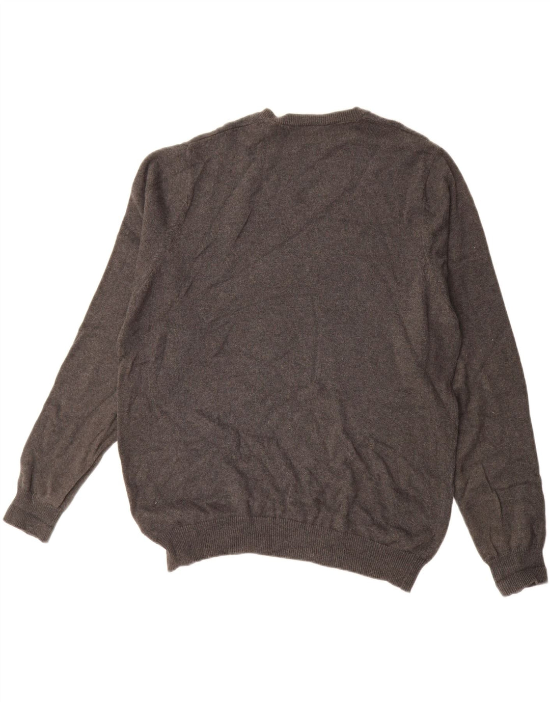 MARKS & SPENCER Suéter tipo jersey con cuello en V y ajuste regular para hombre Gris medio