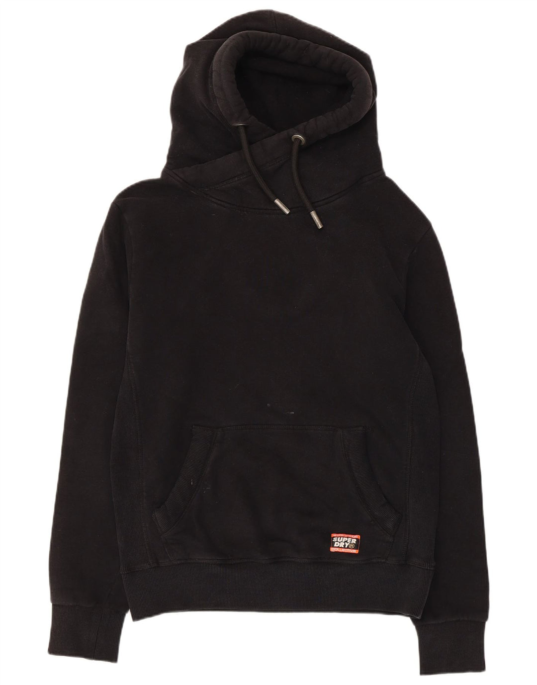 SUPERDRY Hombre Sudadera con capucha Jumper Medium Black Cotton