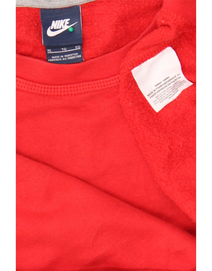 Nike Hombre Sudadera Jumper XL Rojo Colorblock Algodón
