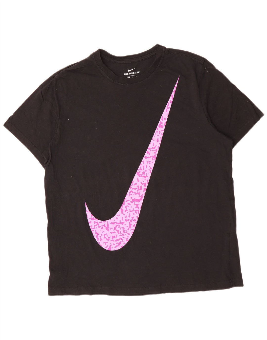 NIKE Camiseta gráfica para hombre Top XL Algodón negro