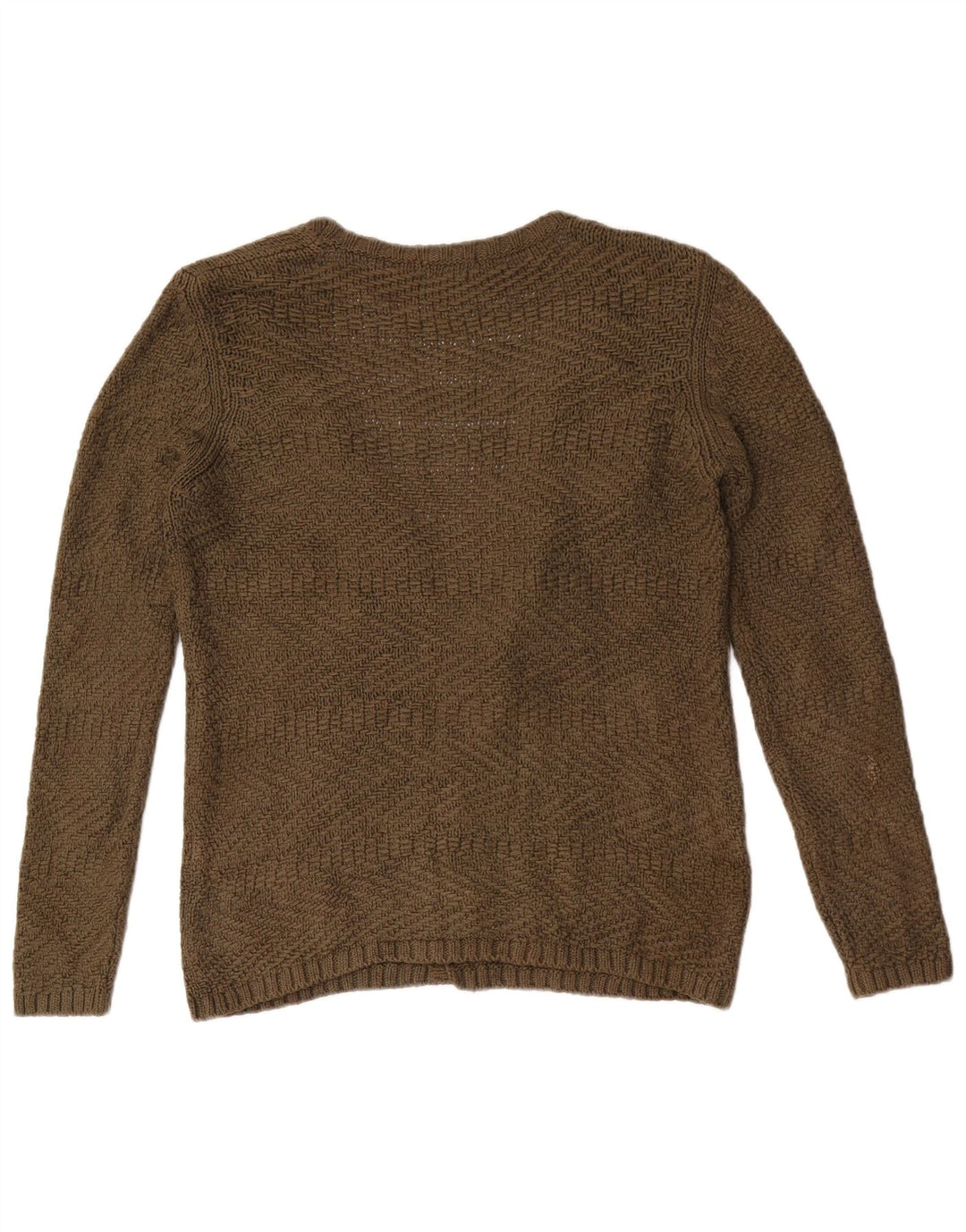 Massimo Dutti Suéter Cárdigan Abierto para Mujer UK 12 Medium Khaki