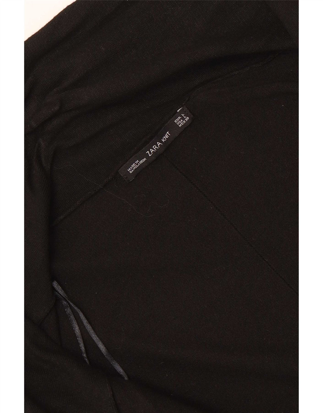 Zara Mujer Cárdigan Abierto Suéter UK 44 Grande Negro
