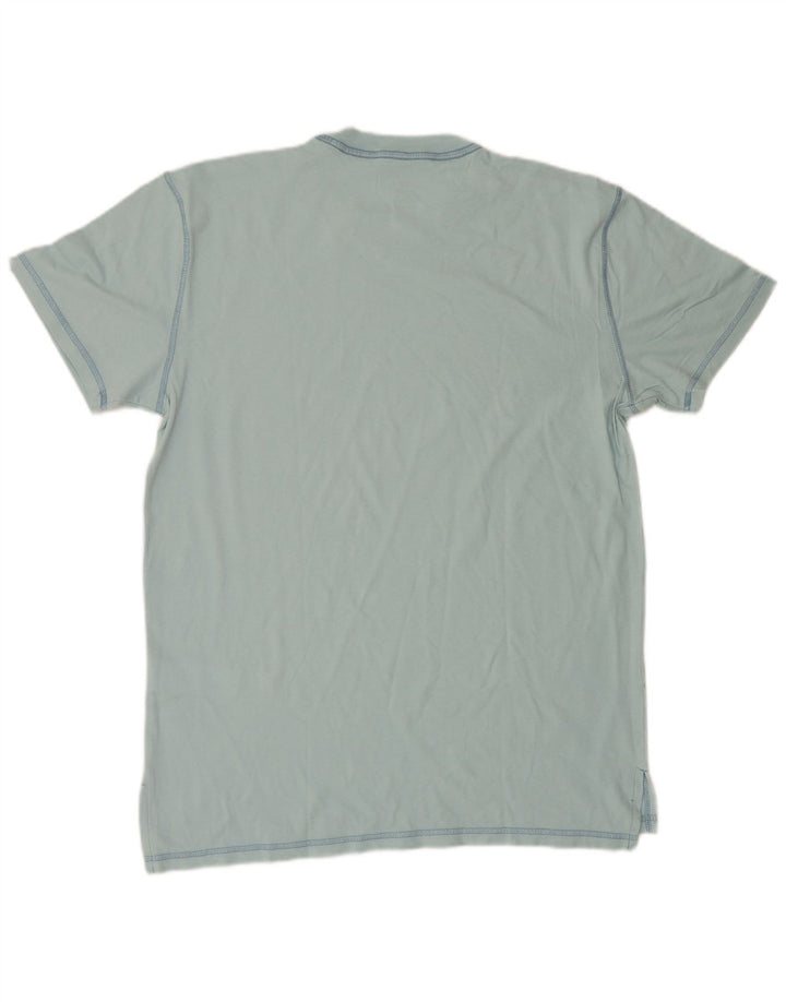 Camiseta Hollister Hombre Top Azul Medio Algodón