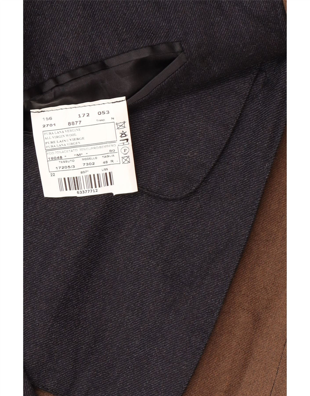 LUIGI BIANCHI Chaqueta tipo blazer larga para hombre IT 48 Medium Navy Blue Classic