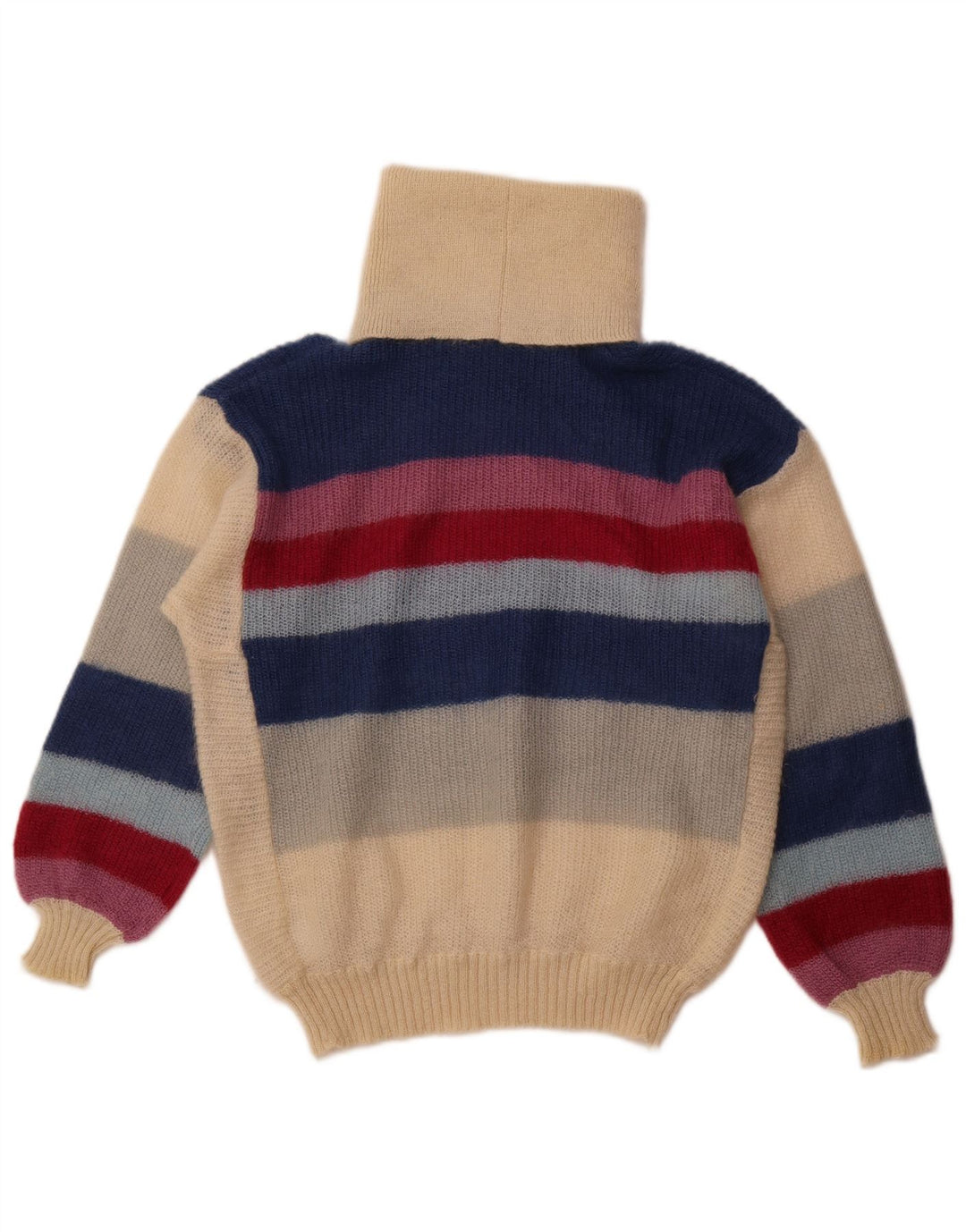ALDO Suéter tipo jersey con cuello vuelto para mujer EU 42 Grande Rayas multicolores