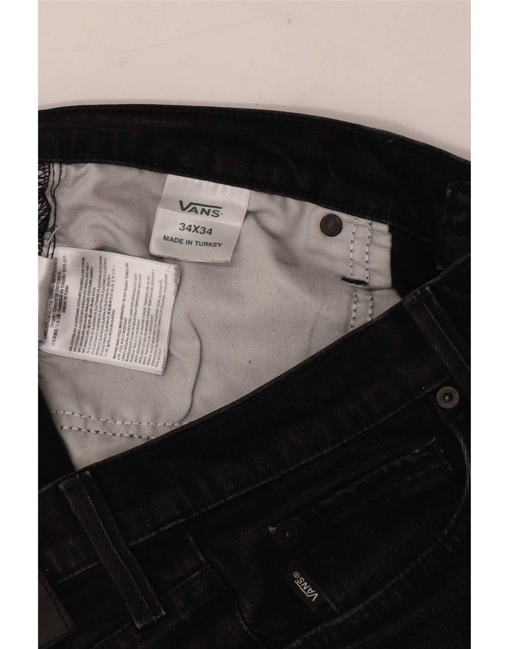 Vaqueros ajustados para hombre Vans W34 L29 Algodón negro