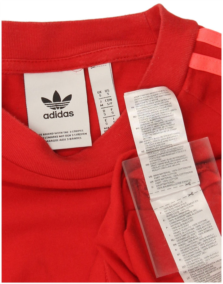 Adidas Hombre Top Manga Larga Pequeño Algodón Rojo