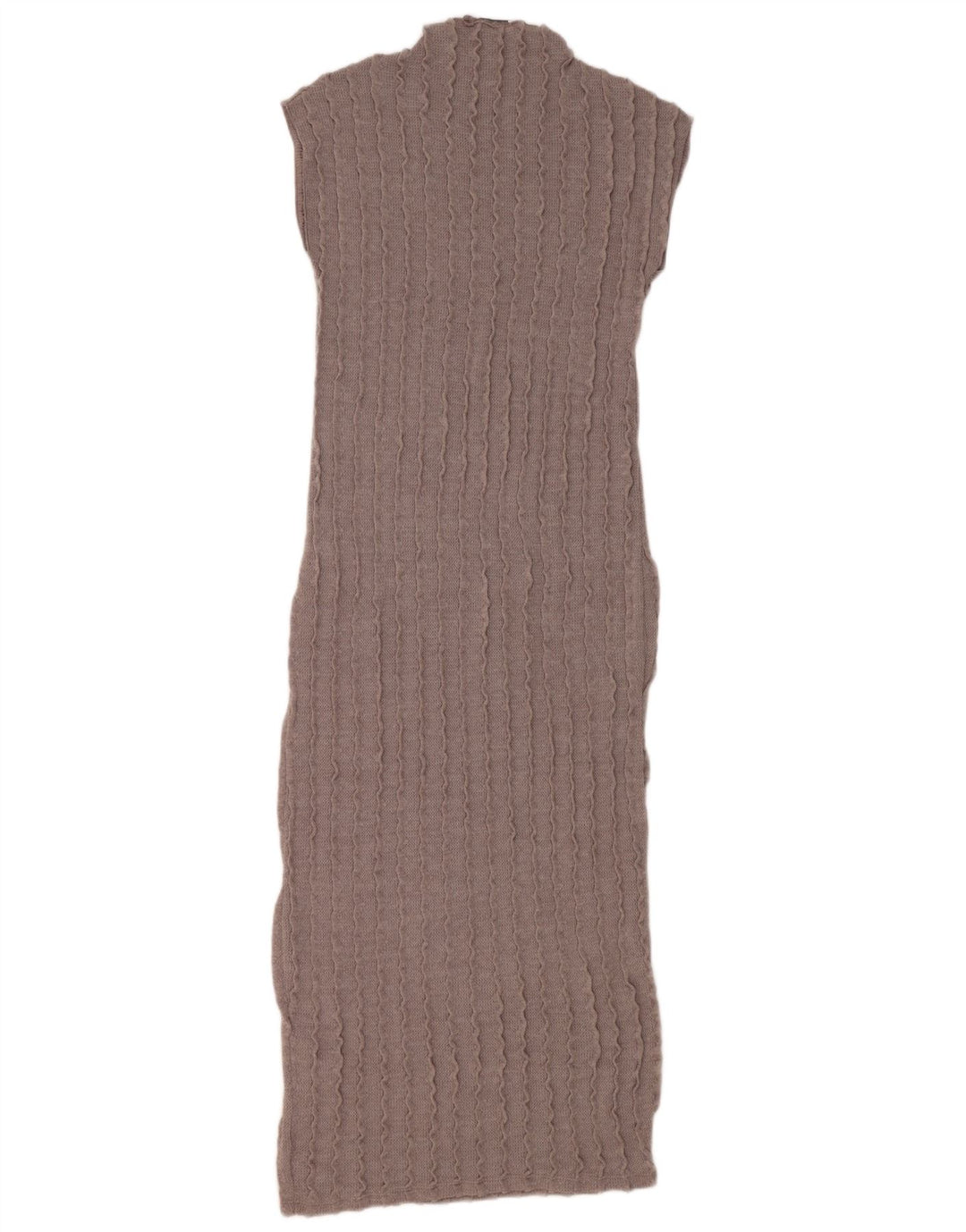 Zara Vestido largo sin mangas para mujer, talla 40, color gris medio