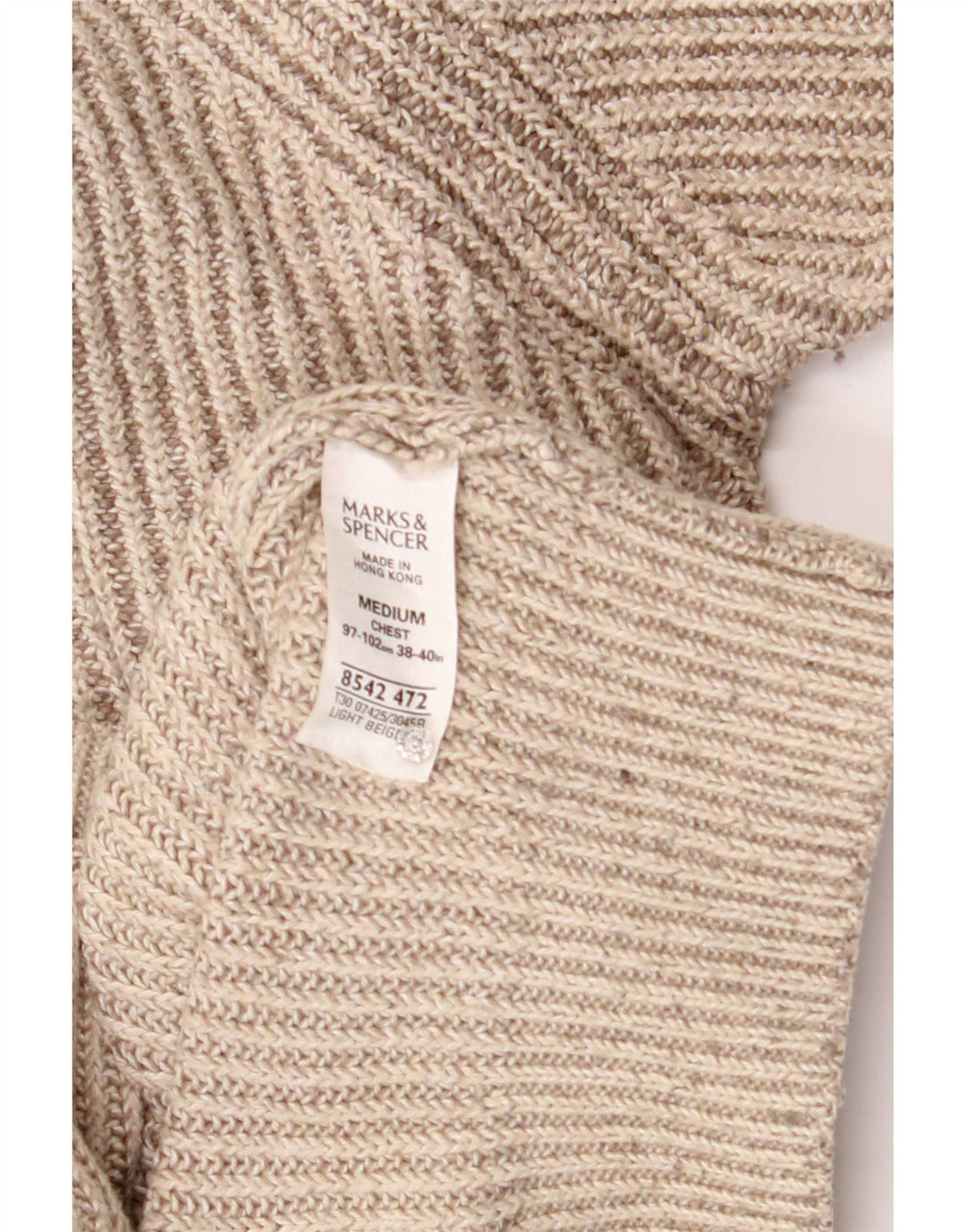 Marks & Spencer Jersey Azul Harbor con Cuello Y Cremallera para Hombre Beige Medio