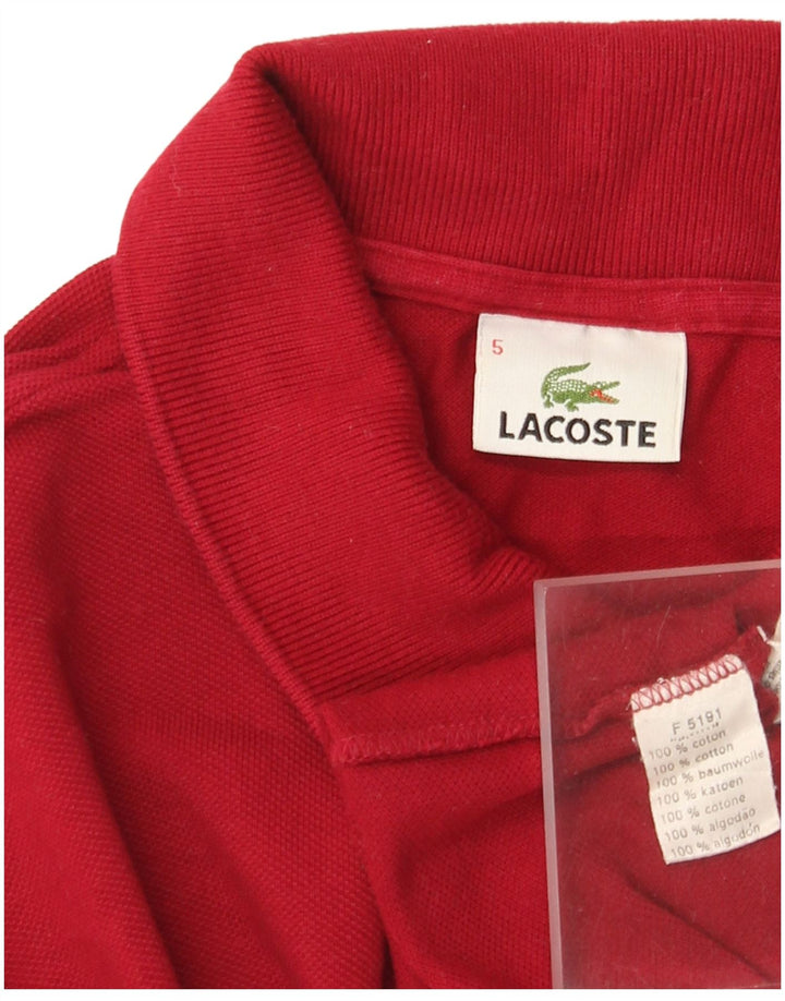 Polo Lacoste para hombre talla 5 grande algodón rojo