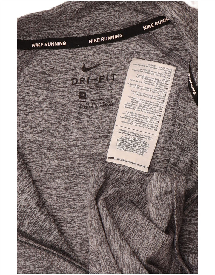 Nike Dri Fit - Chándal con cremallera y cuello para hombre, poliéster gris medio