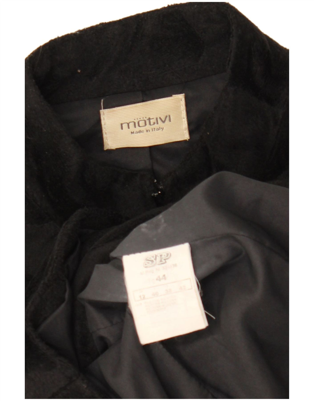 MOTIVI Chaqueta Polar Mujer Crop IT 44 Mediana Negro Estampado Animal Poliéster