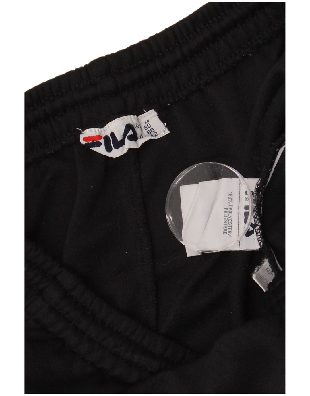 Fila Hombre Pantalones De Chándal Gráfico Mediano Poliéster Negro