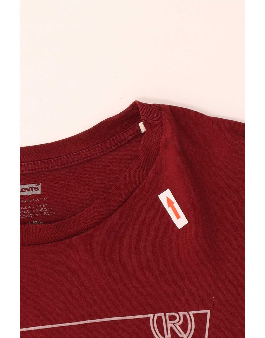 Levi's Camiseta gráfica para hombre Top grande de algodón rojo