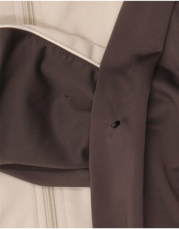 Kappa Hombre Chándal Top Chaqueta Pequeña Blanco Roto Colorblock Poliéster