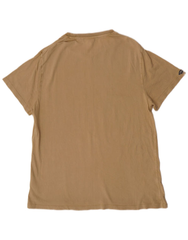 Superdry Camiseta ajustada con gráfico para hombre, talla 2XL, algodón beige