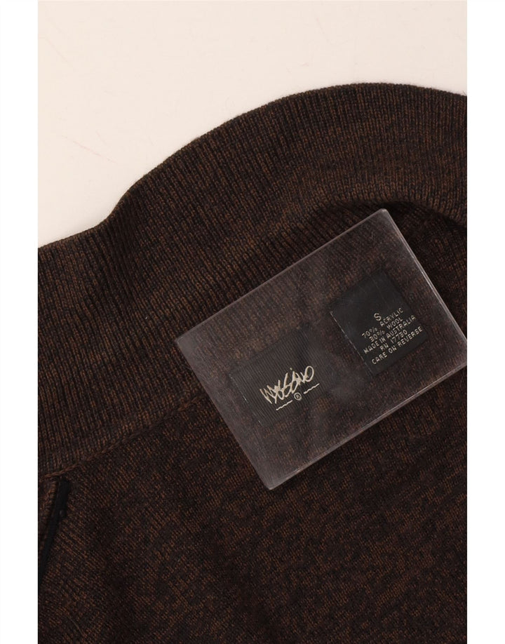 MOSSIMO Womens Open Cardigan Sweater UK 10 Small Brown Flecked Acrylic Vintage Mossimo and Second-Hand Mossimo from Messina Hembry 