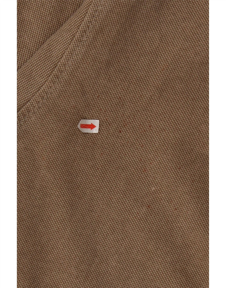 Sudadera con capucha y cuello con cremallera para hombre Fat Face Jersey de algodón beige medio