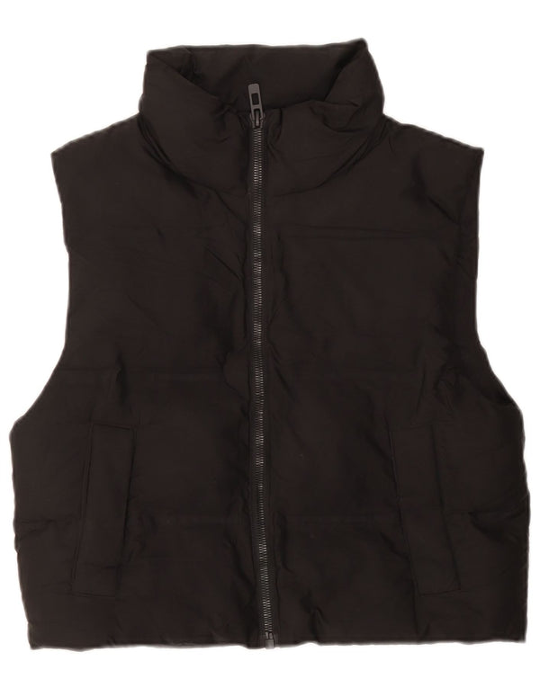 Zara Mujer Chaleco Acolchado Extragrande UK 6 XS Poliéster Negro
