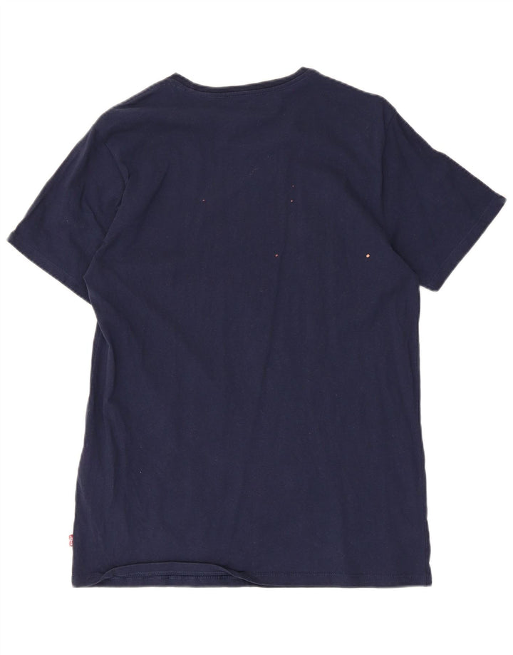 Levi's Hombre Camiseta Gráfica Top Medium Azul Marino Algodón
