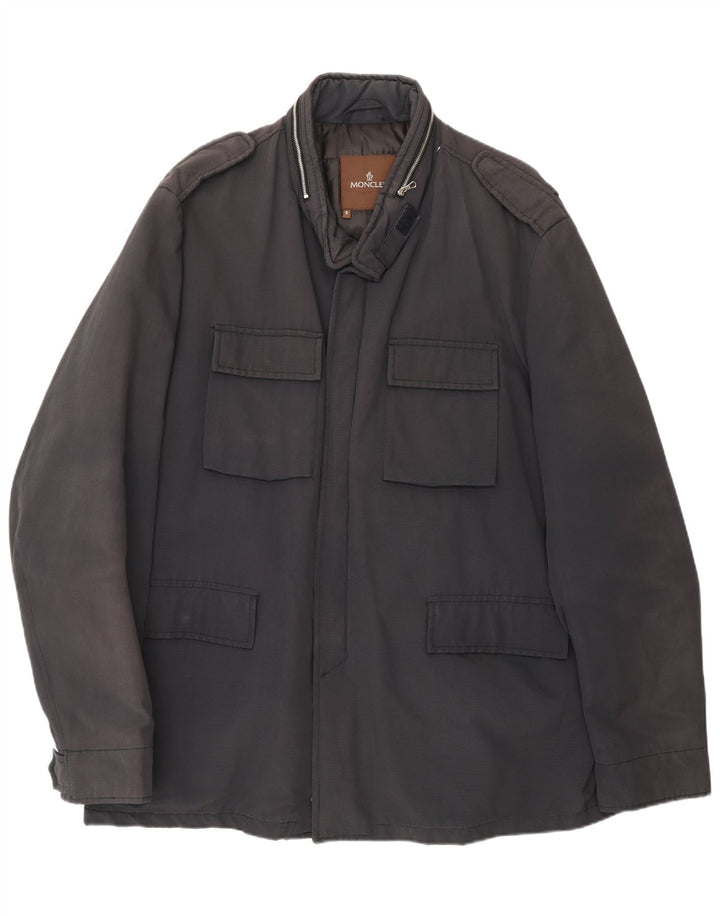 Moncler Chaqueta militar acolchada para hombre Talla 6 3XL Algodón negro
